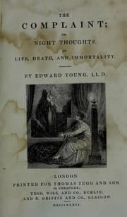 Tapa de The complaint, or, Night thoughts on life, death, and immortality