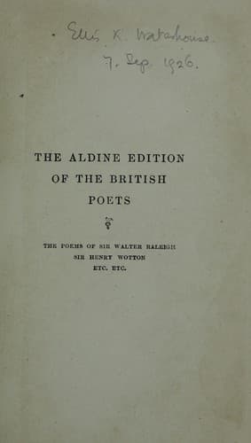 Tapa de The poems of Sir Walter Raleigh