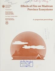 Tapa de Effects of fire on Madrean Province ecosystems