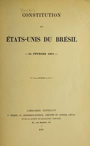 Tapa de Constitution des E tats-Unis du Bre sil, 24 fe vrier 1891
