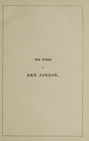 Tapa de The works of Ben Jonson