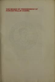Tapa de The booke of freendeship of Marcus Tullie Cicero
