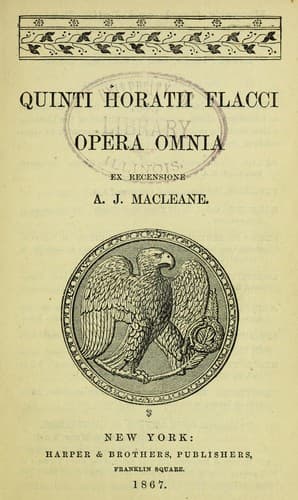 Tapa de Q. Horatii Flacci Opera omnia