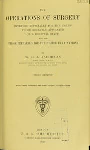 Tapa de The operations of surgery