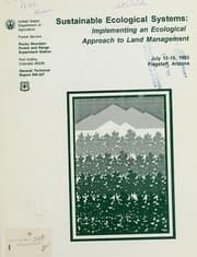 Tapa de Sustainable ecological systems