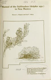 Tapa de Manual of the Saltbushes (Atriplex spp.) in New Mexico
