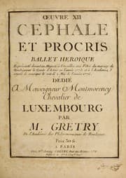 Tapa de Cephale et Procris, ballet heroique