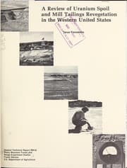 Tapa de A review of uranium spoil and mill tailings revegetation in the western United States