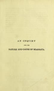 Tapa de Inquiry into the nature and cause of miasmata, more particularly illustrated in the former and present state of the Campagna di Roma