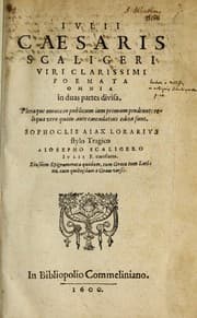 Tapa de Iulii Caesaris Scaligeri viri clarissimi Poemata omnia in duas partes devisa