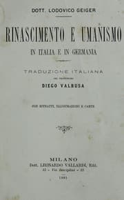 Tapa de Rinascimento e umanismo in Italia e in Germania