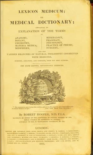Tapa de Lexicon medicum