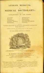 Tapa de Lexicon medicum, or, Medical dictionary