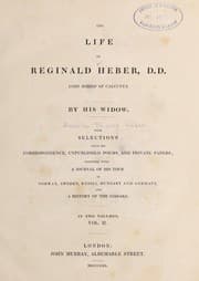 Tapa de The life of Reginald Heber