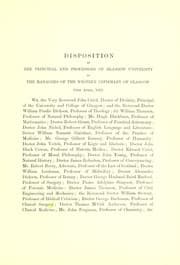 Tapa de Disposition by the Principal and professors of the University of Glasgow, to the managers of the Western Infirmary of Glasgow, dated 18th April, 1878