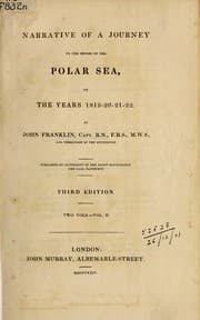 Tapa de Journey to the shores of the Polar sea, in 1819-20-21-22