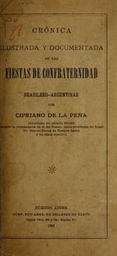Tapa de Cronica ilustrada y documentada de las fiestas de confraternidad brasilero-argentinas