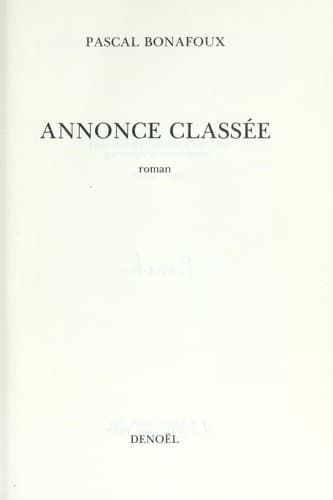 Tapa de Annonce classée