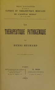 Tapa de La th©♭rapeutique pathog©♭nique