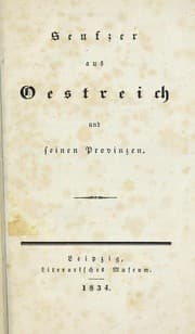 Tapa de Seufzer aus Oestreich und seinen Provinzen