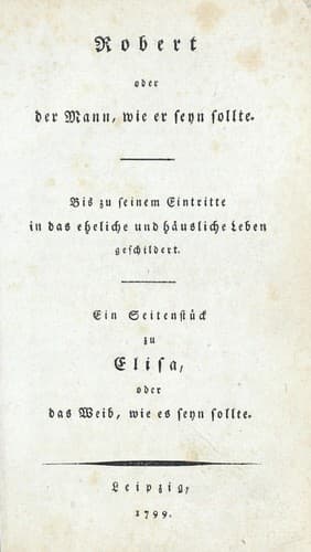 Tapa de Robert, oder, Der Mann, wie er seyn sollte