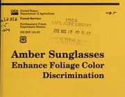 Tapa de Amber sunglasses enhance foliage color discrimination