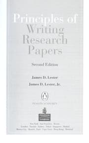 Tapa de Principles of writing research papers