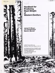 Tapa de Handbook for predicting slash weight of western conifers