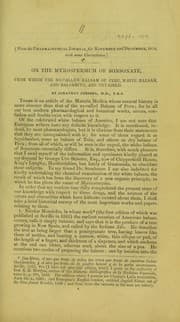 Tapa de On the myrospermum of sonsonate, from which the so-called balsam of Peru, white balsam and balsamito, are obtained