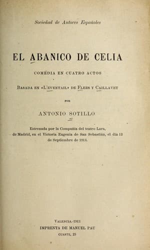 Tapa de El abanico de Celia