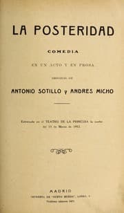 Tapa de La posteridad