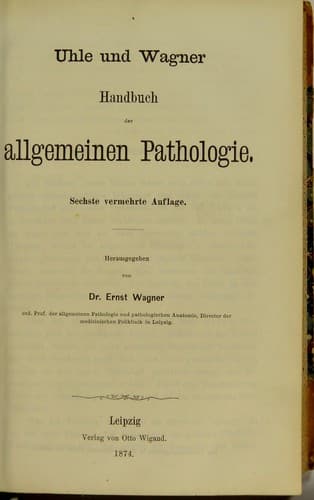 Tapa de Handbuch der allgemeinen Pathologie