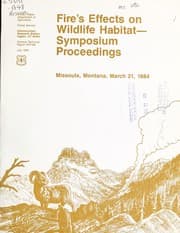 Tapa de Fire's effects on wildlife habitat