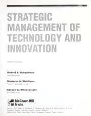Tapa de Strategic management of technology and innovation