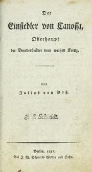 Tapa de Der Einsiedler von Canossa, Oberhaupt der Bundesbr©ơder vom weissen Kreuz
