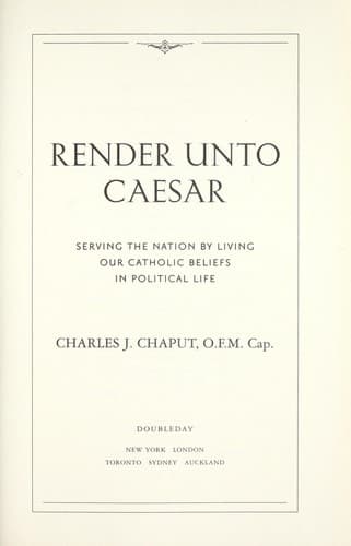 Tapa de Render unto Caesar