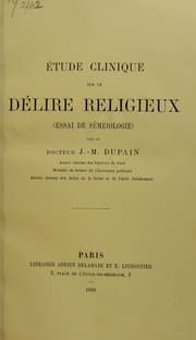 Tapa de Etude clinique sur le delire religieux : (essai de s©♭meiologie)