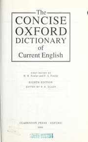 Tapa de The Concise Oxford Dictionary of Current English