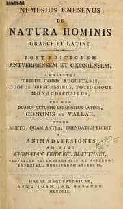 Tapa de De natura hominis, graece et latine