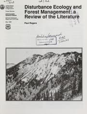 Tapa de Disturbance ecology and forest management
