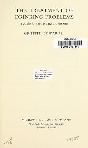Tapa de The Treatment of Drinking Problems