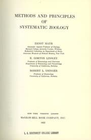 Tapa de Methods and principles of systematic zoology
