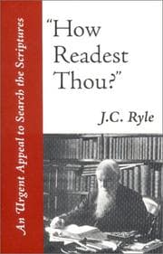 Tapa de How Readest Thou?