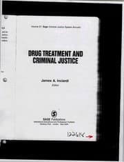 Tapa de Drug treatment and criminal justice