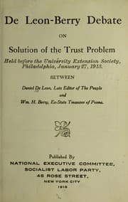 Tapa de De Leon-Berry debate on solution of the trust problem