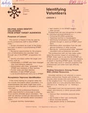 Tapa de Identifying volunteers