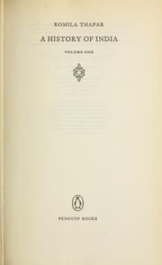 Tapa de A History of India, Vol. One