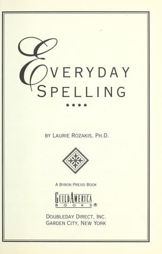 Tapa de Everyday spelling
