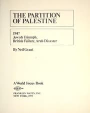 Tapa de The partition of Palestine, 1947