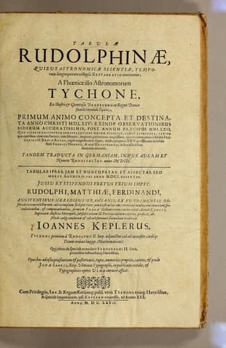Tapa de Tabulæ Rudolphinæ